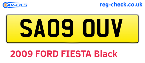 SA09OUV are the vehicle registration plates.