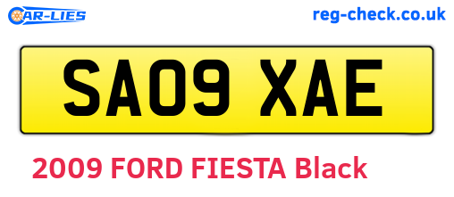 SA09XAE are the vehicle registration plates.
