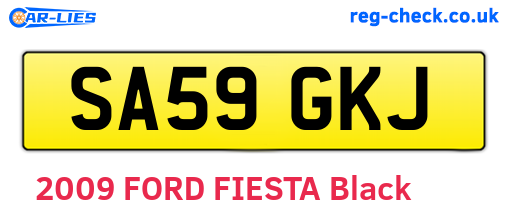 SA59GKJ are the vehicle registration plates.