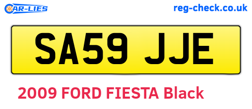 SA59JJE are the vehicle registration plates.