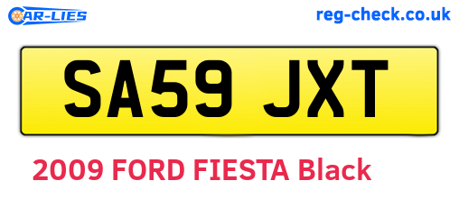 SA59JXT are the vehicle registration plates.