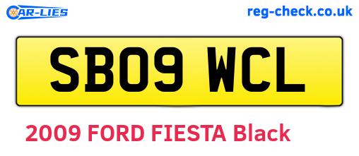SB09WCL are the vehicle registration plates.