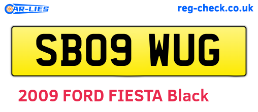 SB09WUG are the vehicle registration plates.