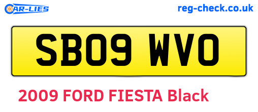 SB09WVO are the vehicle registration plates.