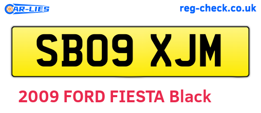 SB09XJM are the vehicle registration plates.