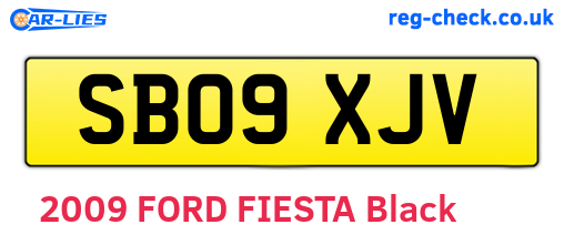 SB09XJV are the vehicle registration plates.