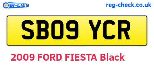 SB09YCR are the vehicle registration plates.