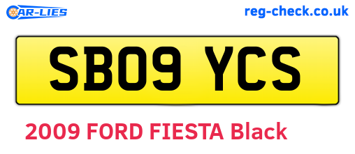 SB09YCS are the vehicle registration plates.