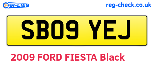 SB09YEJ are the vehicle registration plates.