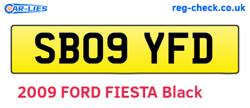 SB09YFD are the vehicle registration plates.