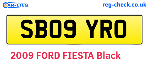 SB09YRO are the vehicle registration plates.