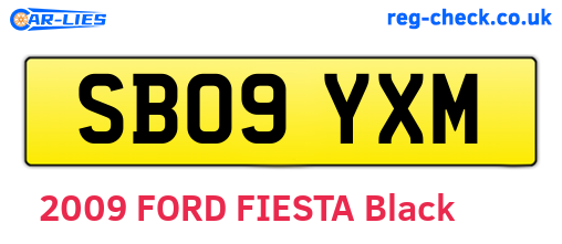 SB09YXM are the vehicle registration plates.