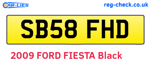 SB58FHD are the vehicle registration plates.