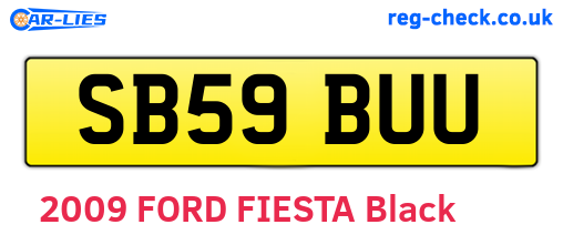 SB59BUU are the vehicle registration plates.