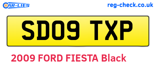 SD09TXP are the vehicle registration plates.
