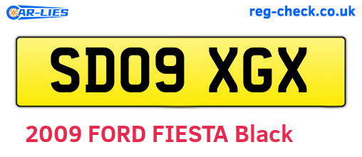 SD09XGX are the vehicle registration plates.