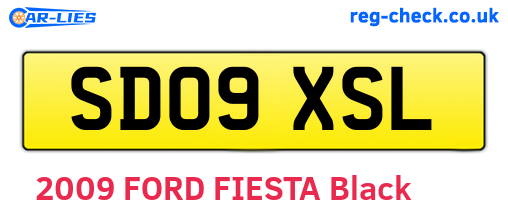 SD09XSL are the vehicle registration plates.