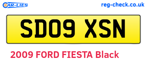 SD09XSN are the vehicle registration plates.