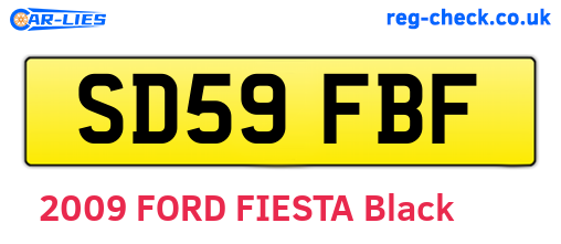 SD59FBF are the vehicle registration plates.
