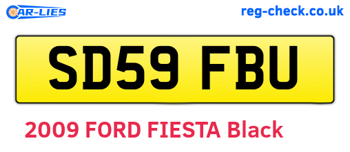 SD59FBU are the vehicle registration plates.