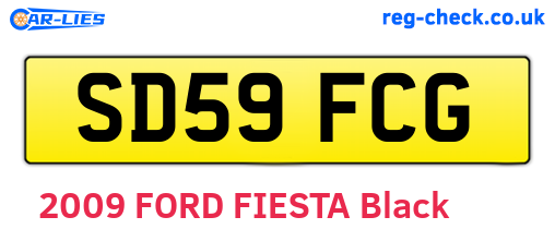 SD59FCG are the vehicle registration plates.