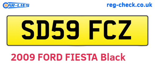 SD59FCZ are the vehicle registration plates.