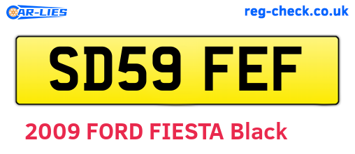 SD59FEF are the vehicle registration plates.