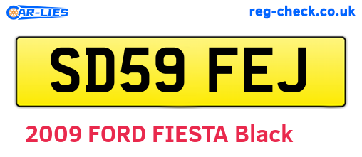 SD59FEJ are the vehicle registration plates.