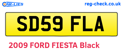 SD59FLA are the vehicle registration plates.