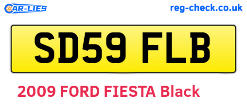 SD59FLB are the vehicle registration plates.