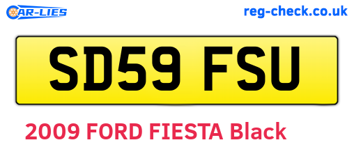 SD59FSU are the vehicle registration plates.
