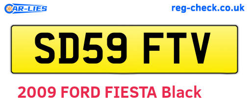 SD59FTV are the vehicle registration plates.