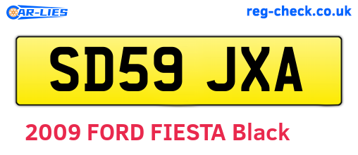 SD59JXA are the vehicle registration plates.