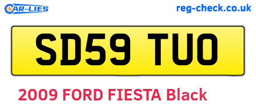 SD59TUO are the vehicle registration plates.