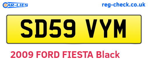 SD59VYM are the vehicle registration plates.