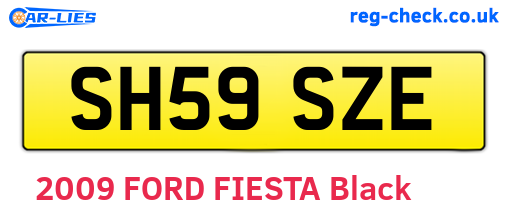 SH59SZE are the vehicle registration plates.