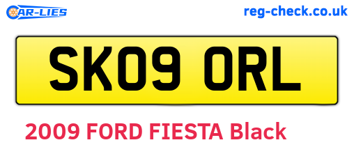 SK09ORL are the vehicle registration plates.