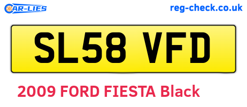 SL58VFD are the vehicle registration plates.