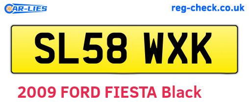 SL58WXK are the vehicle registration plates.