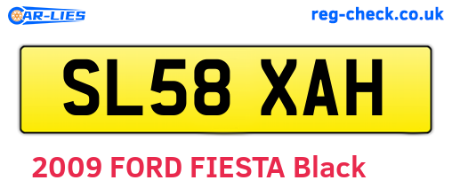 SL58XAH are the vehicle registration plates.