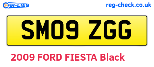 SM09ZGG are the vehicle registration plates.