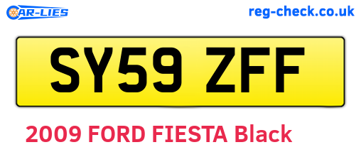 SY59ZFF are the vehicle registration plates.