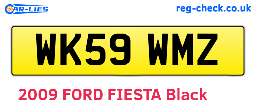 WK59WMZ are the vehicle registration plates.