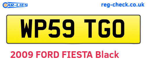 WP59TGO are the vehicle registration plates.