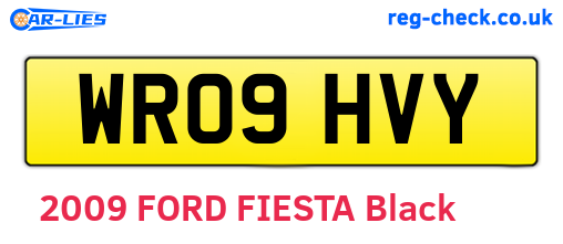 WR09HVY are the vehicle registration plates.