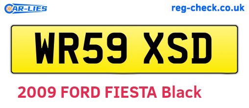 WR59XSD are the vehicle registration plates.
