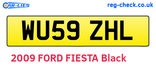 WU59ZHL are the vehicle registration plates.