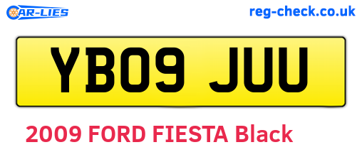 YB09JUU are the vehicle registration plates.