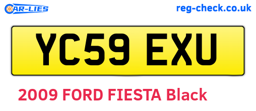 YC59EXU are the vehicle registration plates.