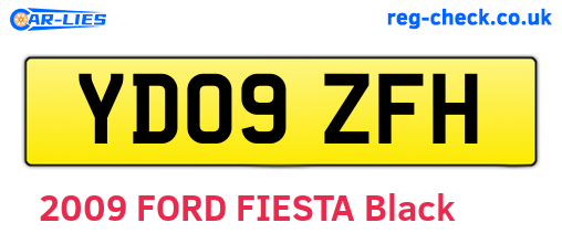 YD09ZFH are the vehicle registration plates.